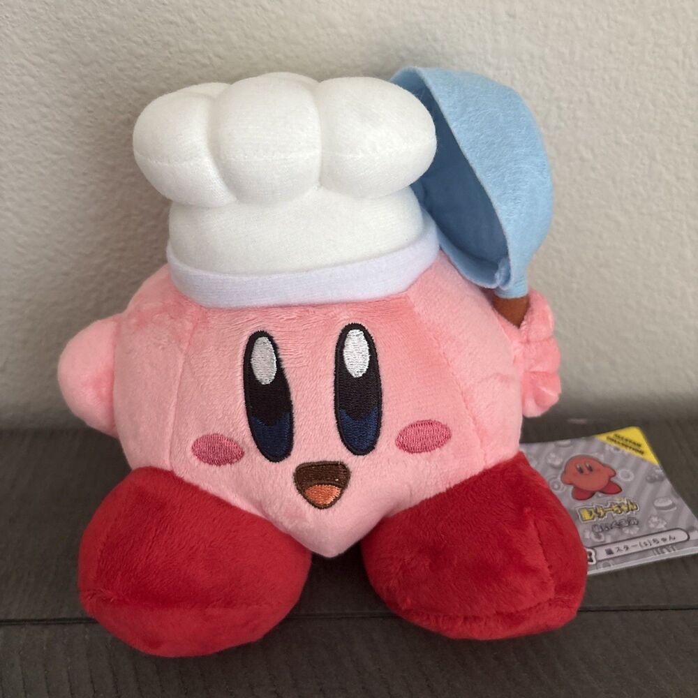 Kirby Cook Chef With Pan Kirby Plush Soft Toy stuffed animal Plush